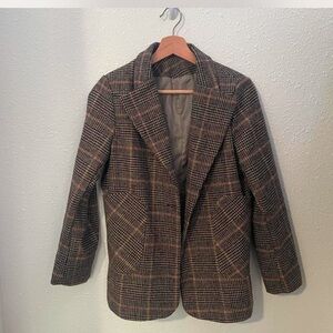 Vintage Plaid Blazer